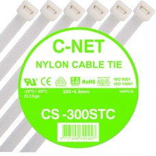 เคเบิ้ลไทร์ 12” (4.8 x 300 มม.) สีขาว (C-NET Cable Tie)